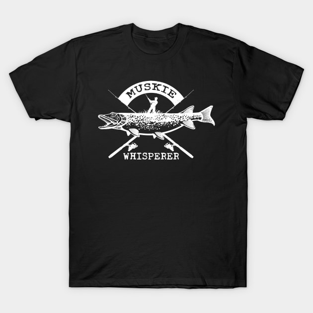 Muskie Whisperer Funny T-Shirt by Hobbs Text Art